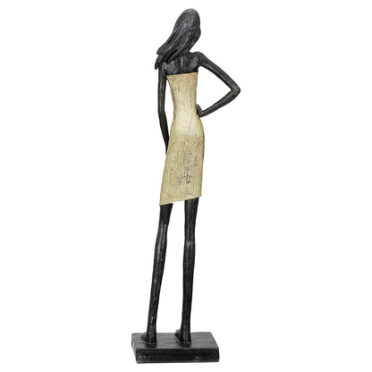 Dorada figure, gold-colored, black H.44.5 cm