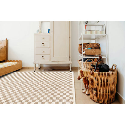 CHECKERS Soft and Comfortable High Pile Rug