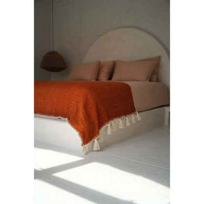 The Stitch Bed Throw - Terracotta