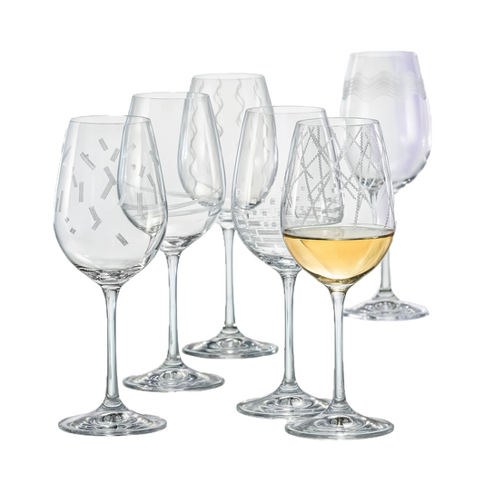 Set of 6 wine glasses 350ml tempo