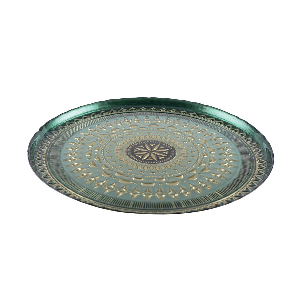 Green and black pie dish 32.5cm - Coachella