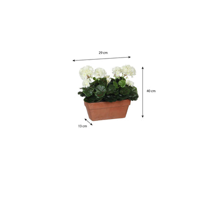 Artificial Plant Geranium Wit