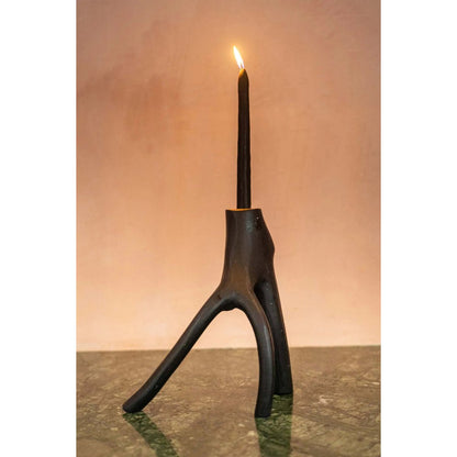 The Triple Twig Candle Holder - Black