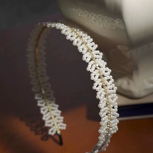 Handmade Delicate Pearls Headband