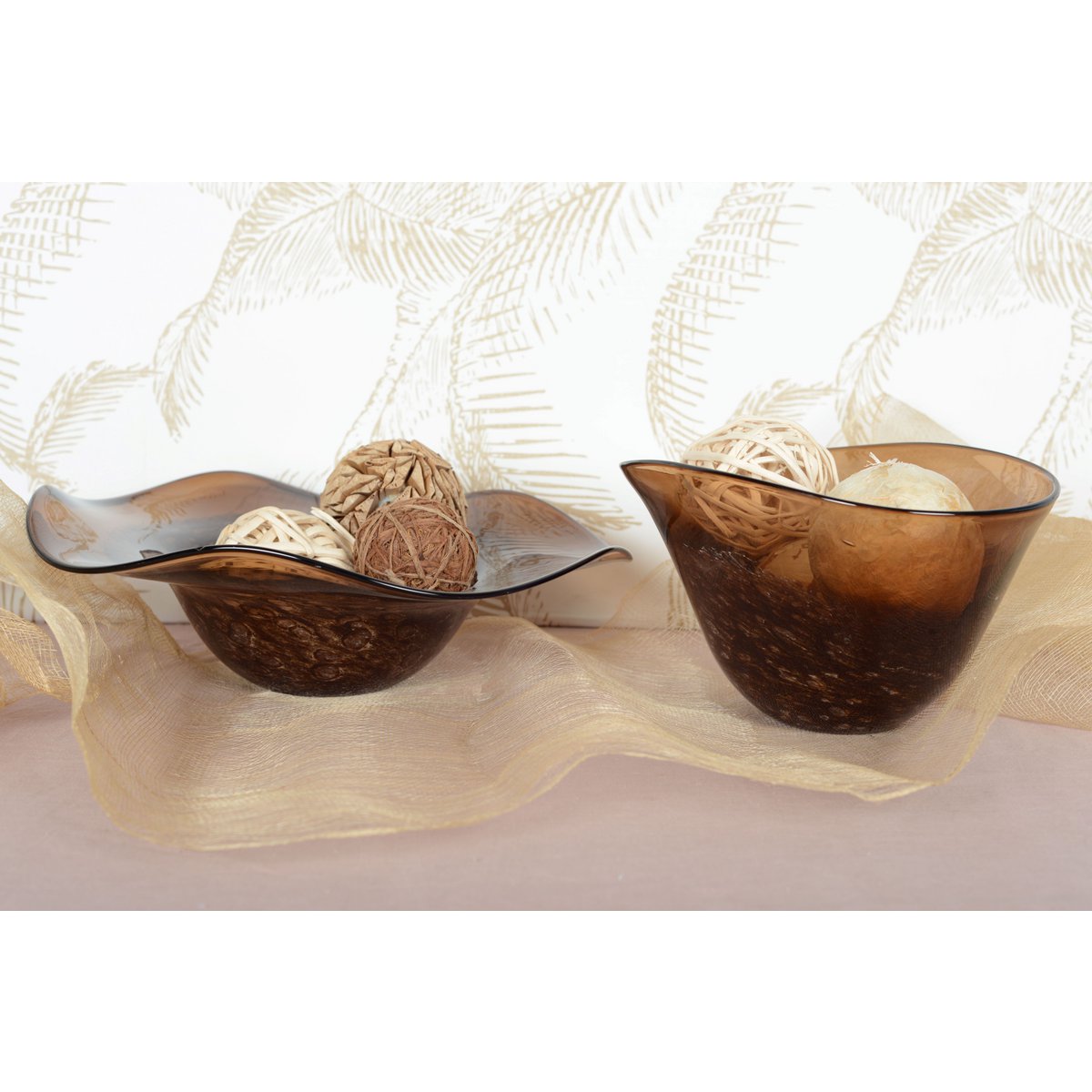 COUPE DECORATIVE MARRON 40X40X10CM