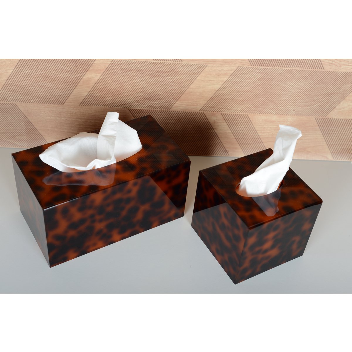 Leopard 22.6x12.6x12cm handkerchief box