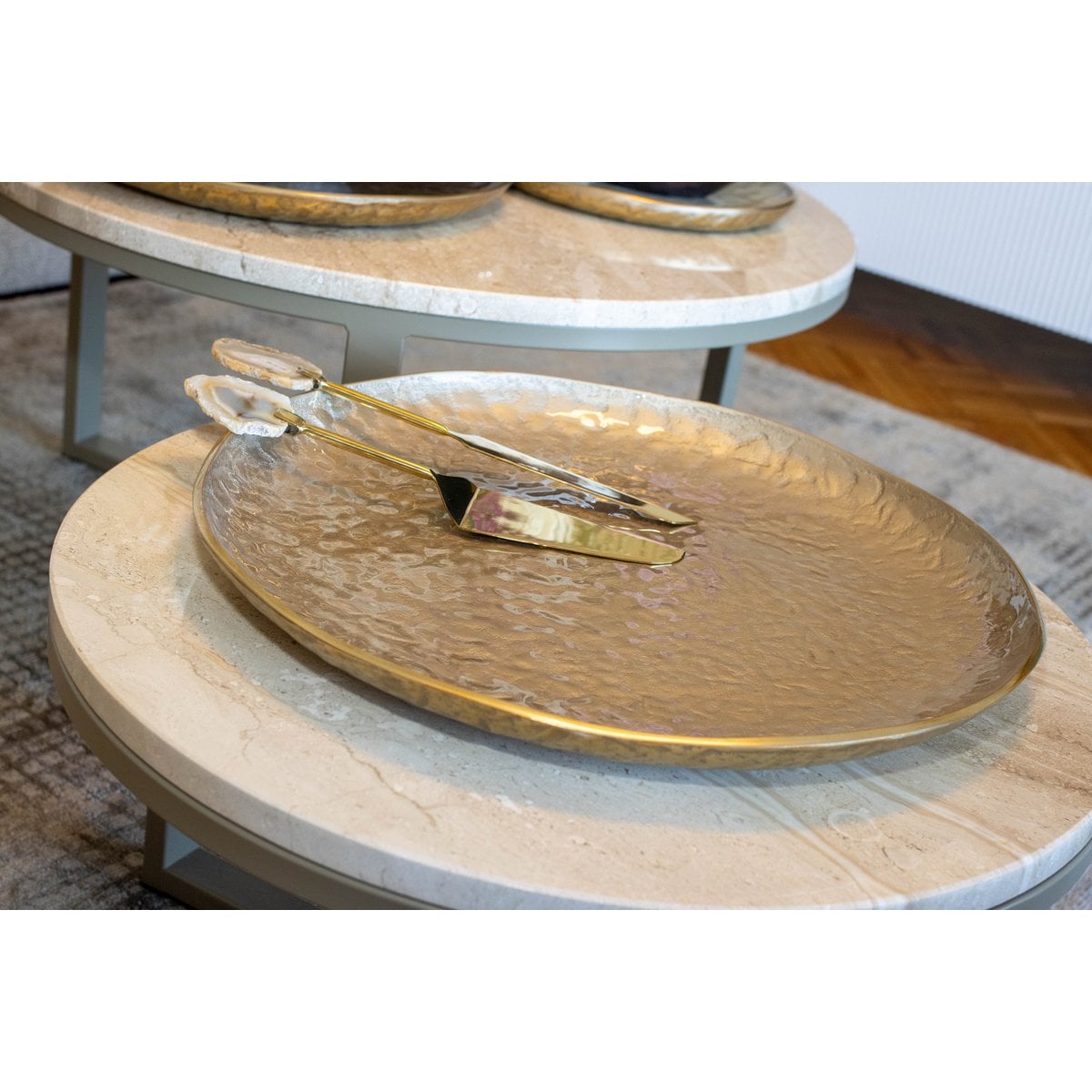 Round sand decorative cut 48x48x4.5cm