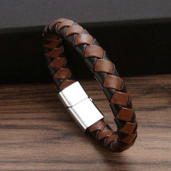 Leather-like Braided gentleman bracelet