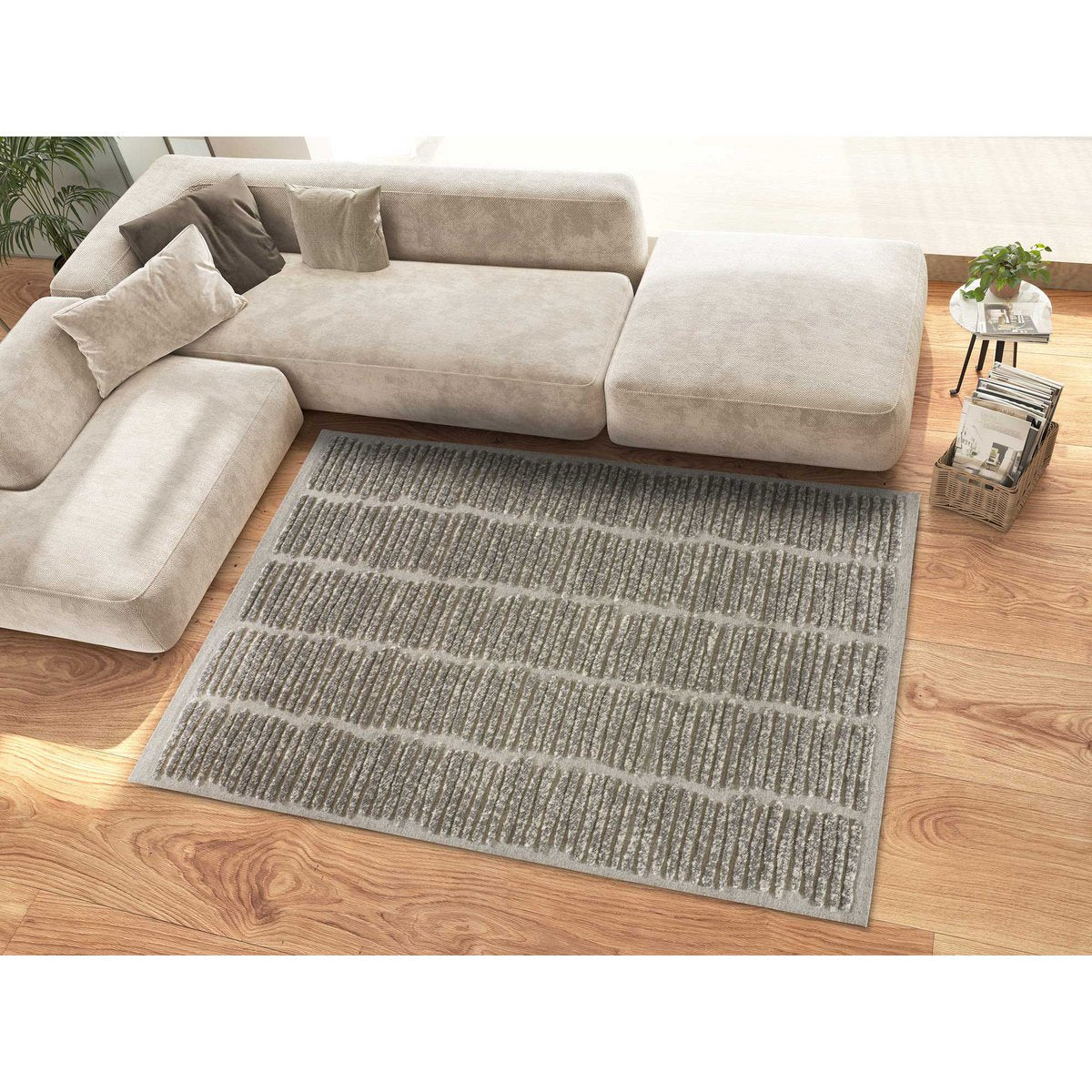 ACCENT contemporary style sculpted rug