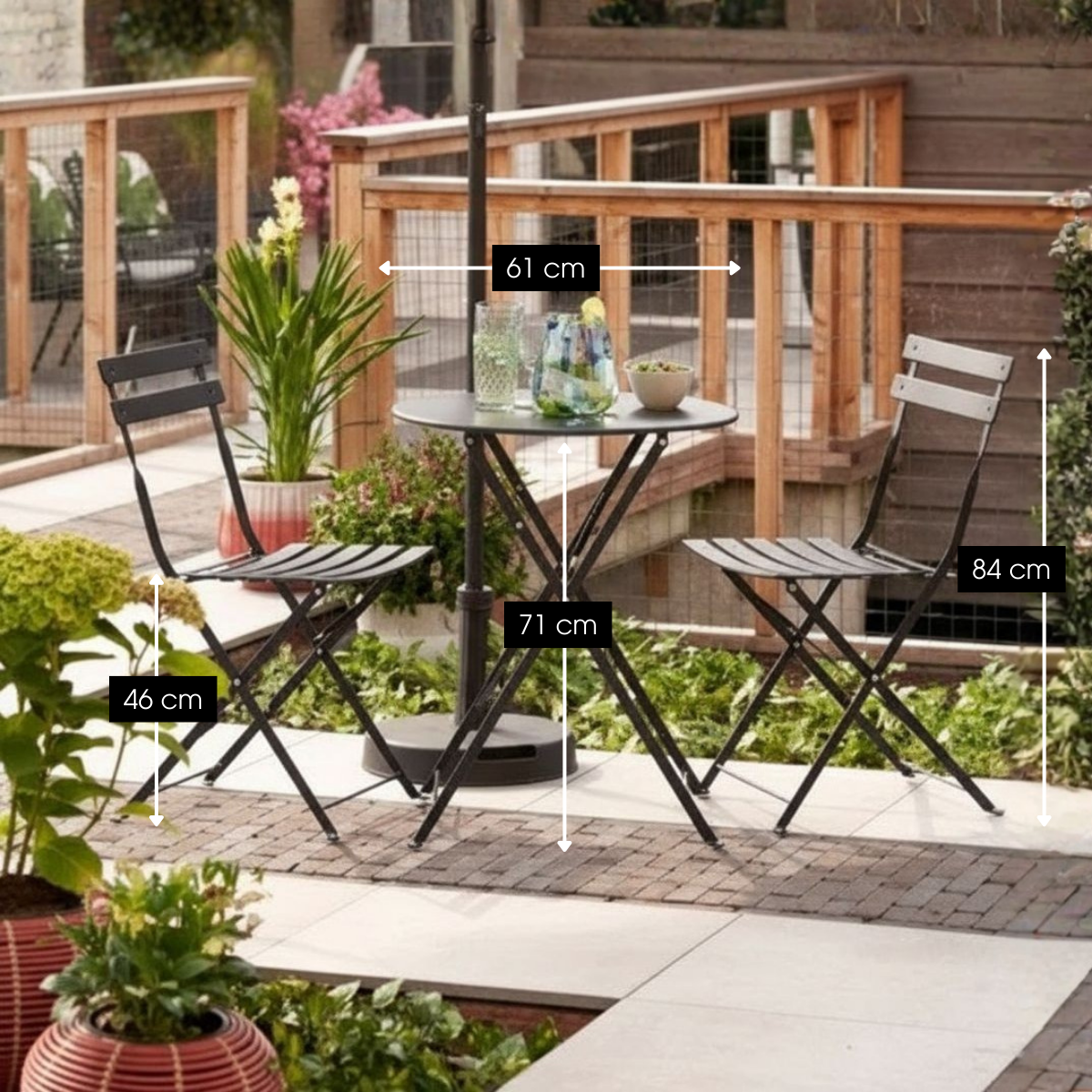 Garden bistro set Laurence Black