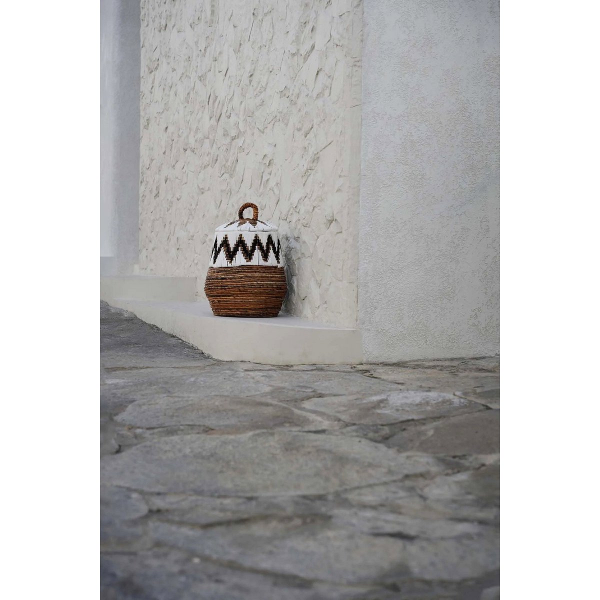 The Little Bay Beach Basket - Natural White - S