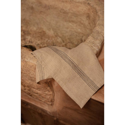 The Lint Biscuit Napkin - Natural Black - 45x45