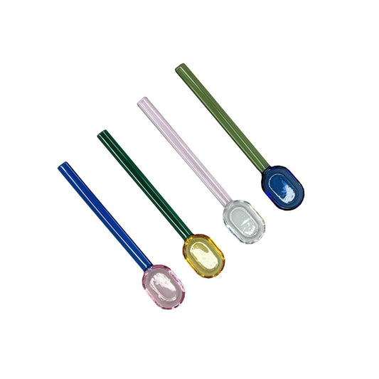 Glass multicolored spoons - Lot of 4