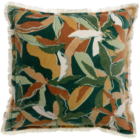 Alina Petrol printed cushion 45 x 45