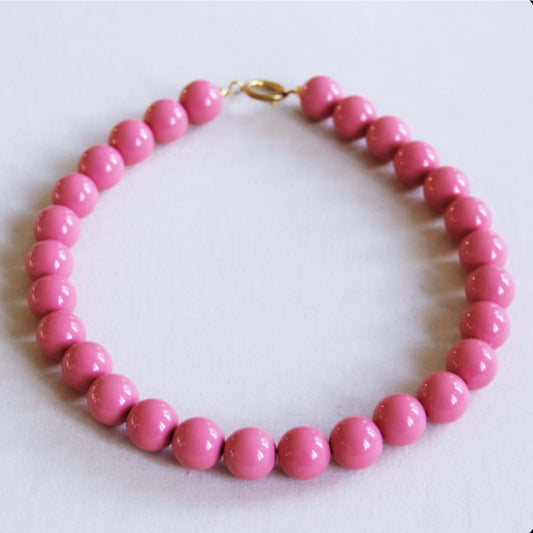 Beaded necklace XXL - pink