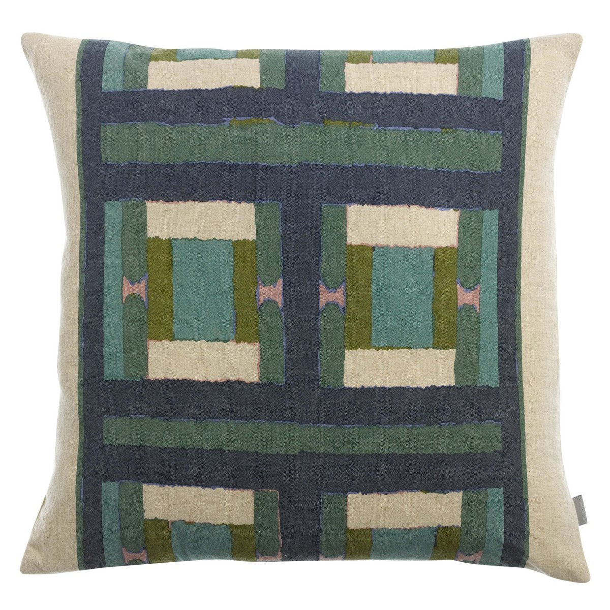 Gray green Taho printed cushion 45 x 45
