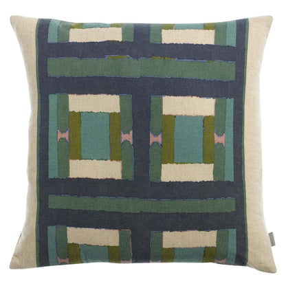 Gray green Taho printed cushion 45 x 45