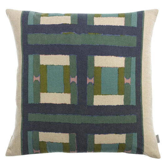 Gray green Taho printed cushion 45 x 45