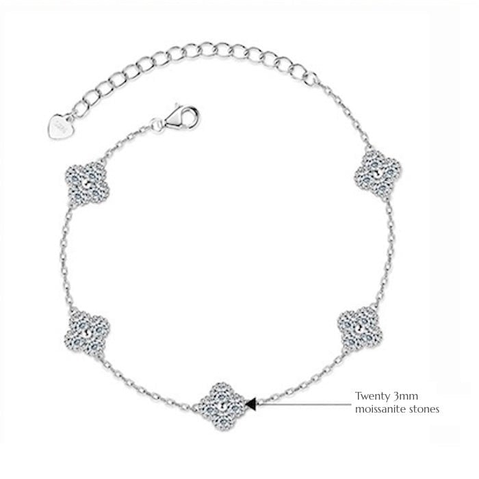 Eternal Clover Moissanite Bracelet