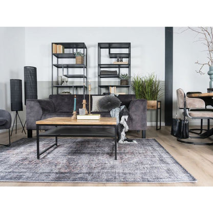 Rug Mila Anthracite / Brown 160 x 230 cm