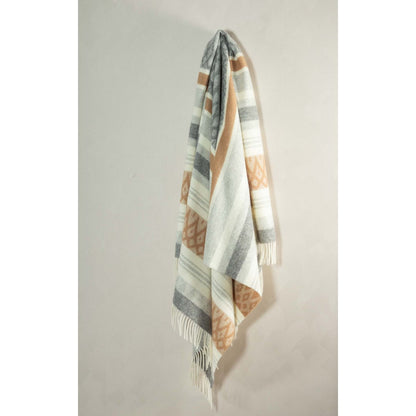 Wool Throw Blanket UGLE beige