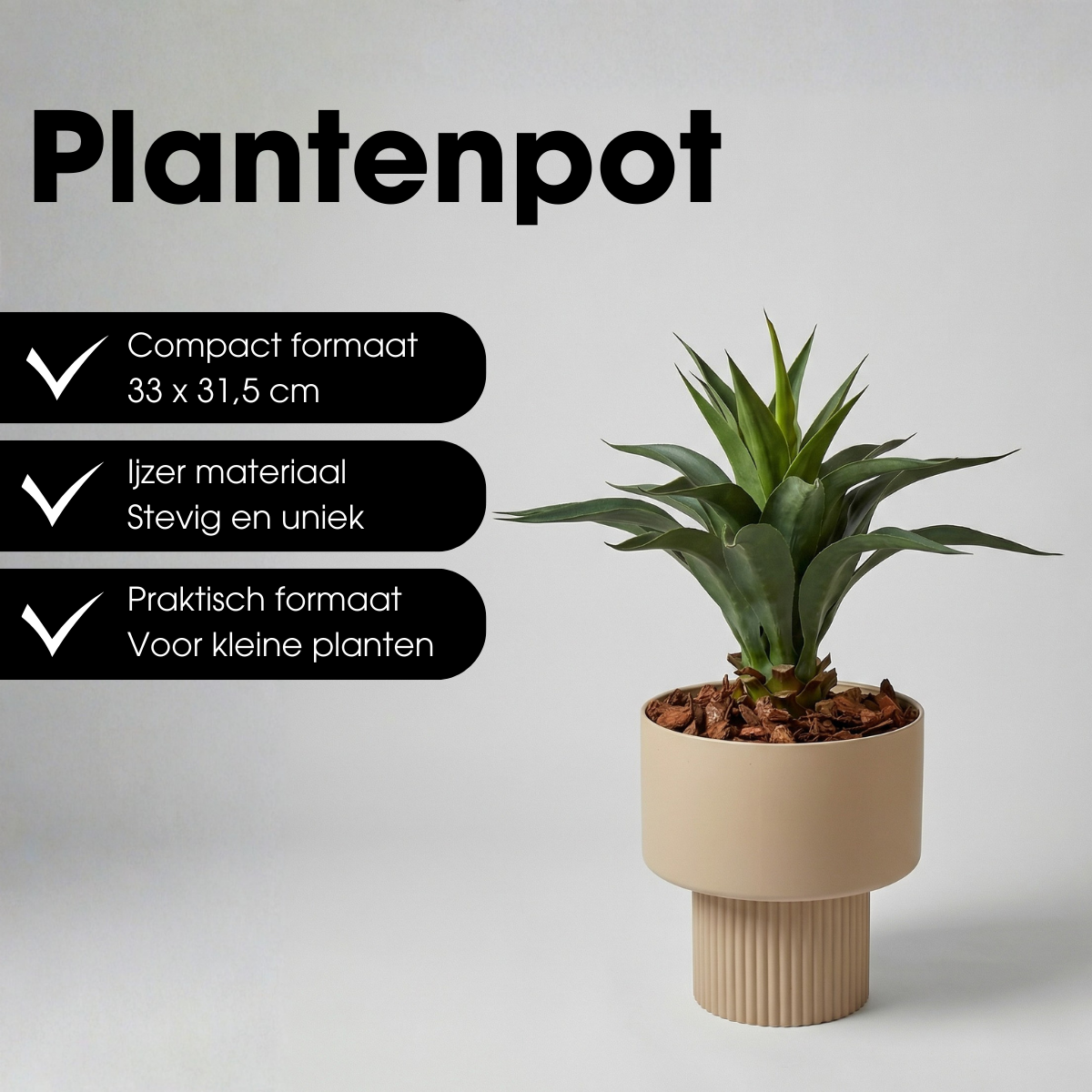 Flowerpot inside Lux Light brown