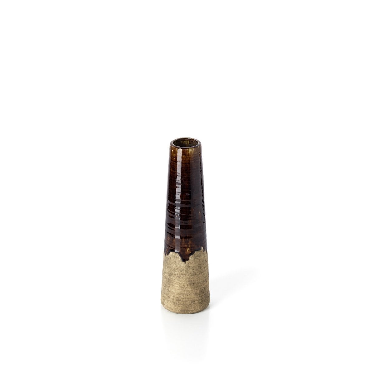 The Amber Cone Vase - Concrete Brown - S