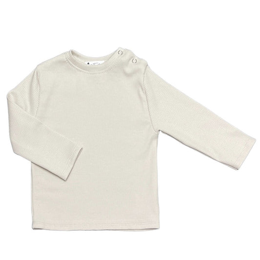 Longsleeve rib jersey natural beige