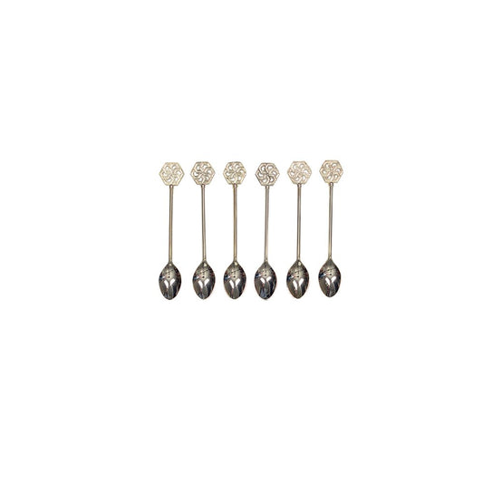 ARABESQUE SILVER TEASPOONS - SET OF 6