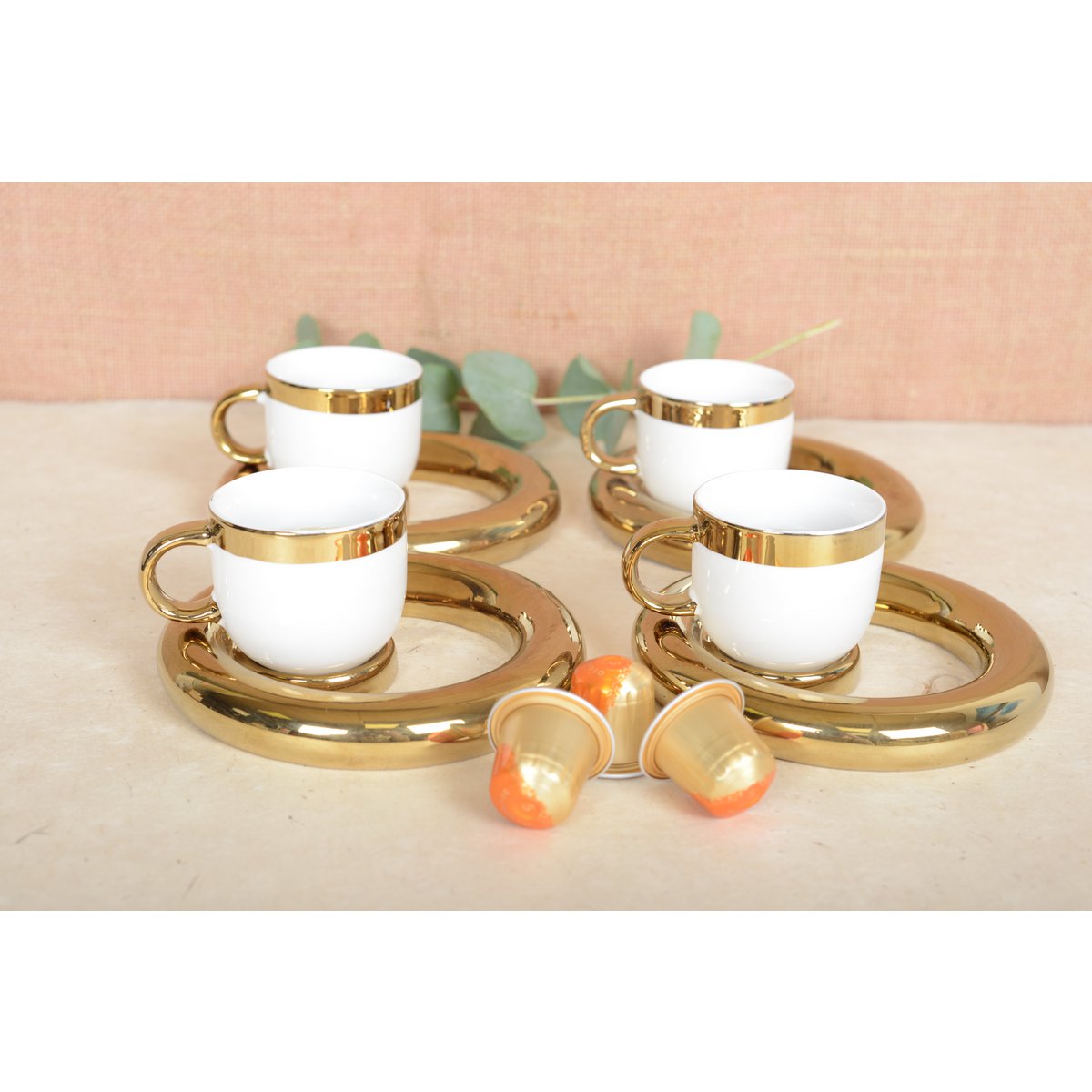 Set of 4 cups at CAFE CIRCLE DORE