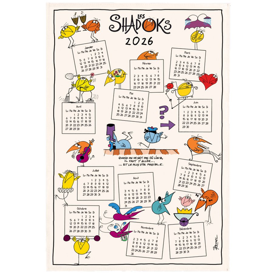 Shadoks Calendar Shaduks 2026 Ecru 48 x 72