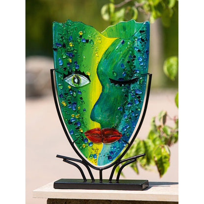 Glasart oval design vase Face "Twinkle"