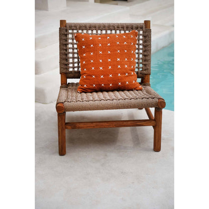 The Zillion Kiss Cushion Cover - Terracotta White
