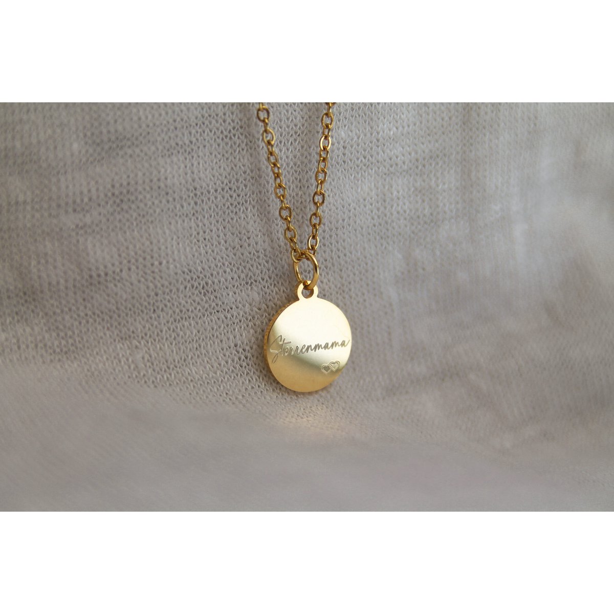 Necklace Star Mom Engraving - Gold