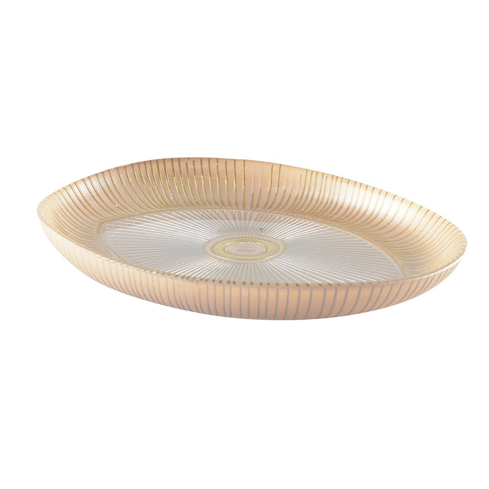 22x15.5cm beige oval cup
