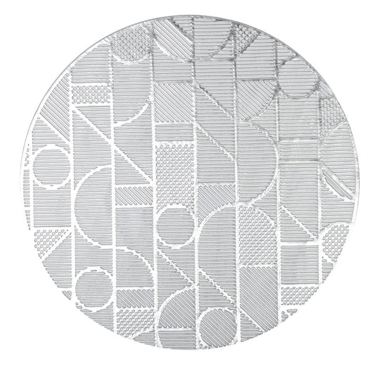 SILVER GEOMETRIC PLATTER