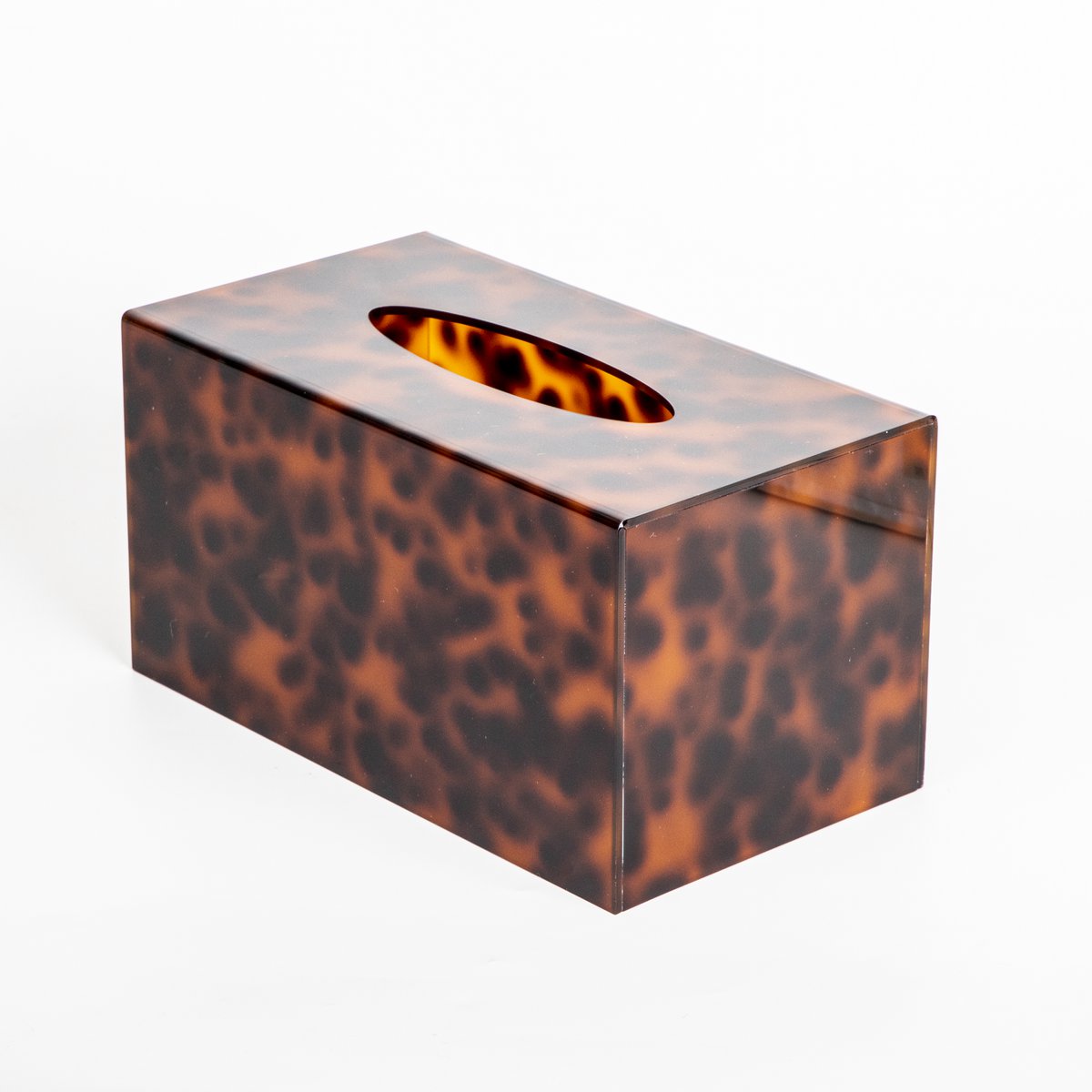 Leopard 22.6x12.6x12cm handkerchief box