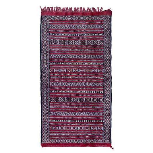 Pure wool Moroccan Kilim Berber rug 88 x 167 cm