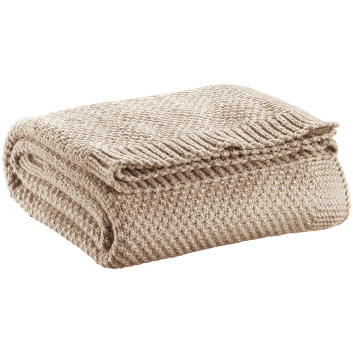 Recycled knitted blanket Danilo Natural 130 x 160