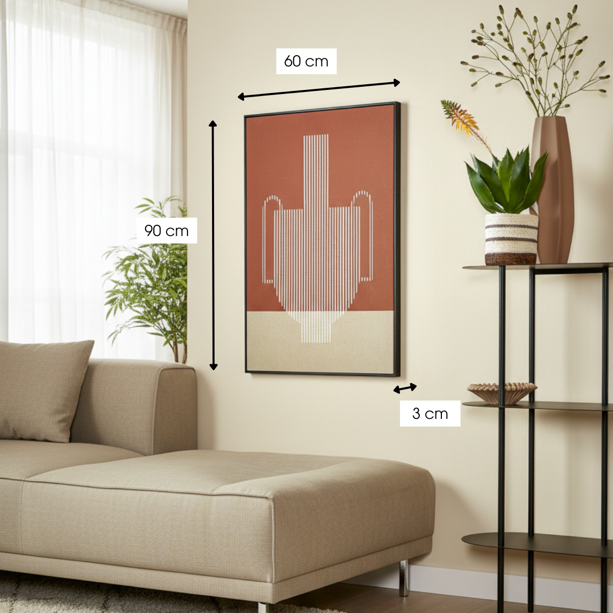 Wall decoration Dark brown