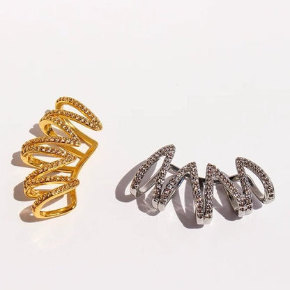 Dazzling Wrapped Line Ear Cuff-One piece