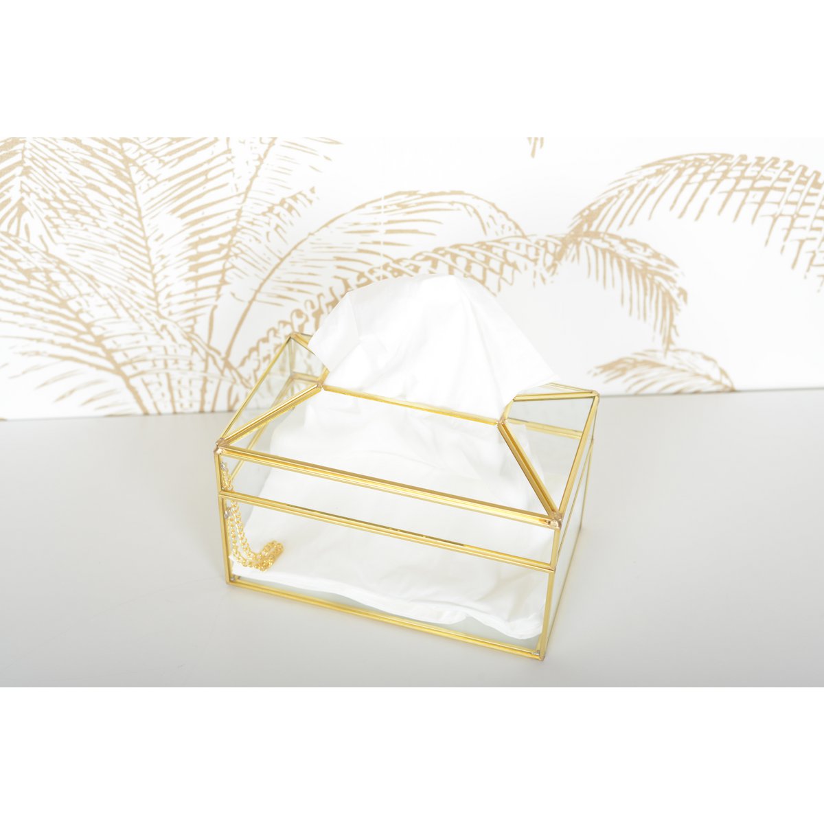 Transparent tile handkerchief box Doree 23x13x13cm