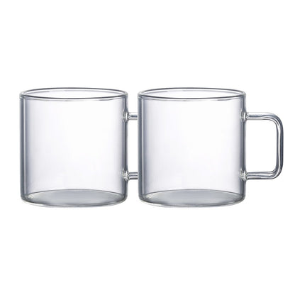 LARGE SIZE GLASS MUG 450ML - SET OF 2