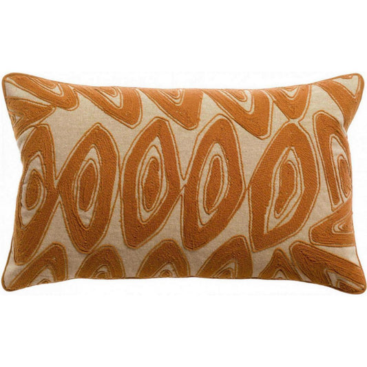 Embroidered cushion Leya Copper 30 x 50