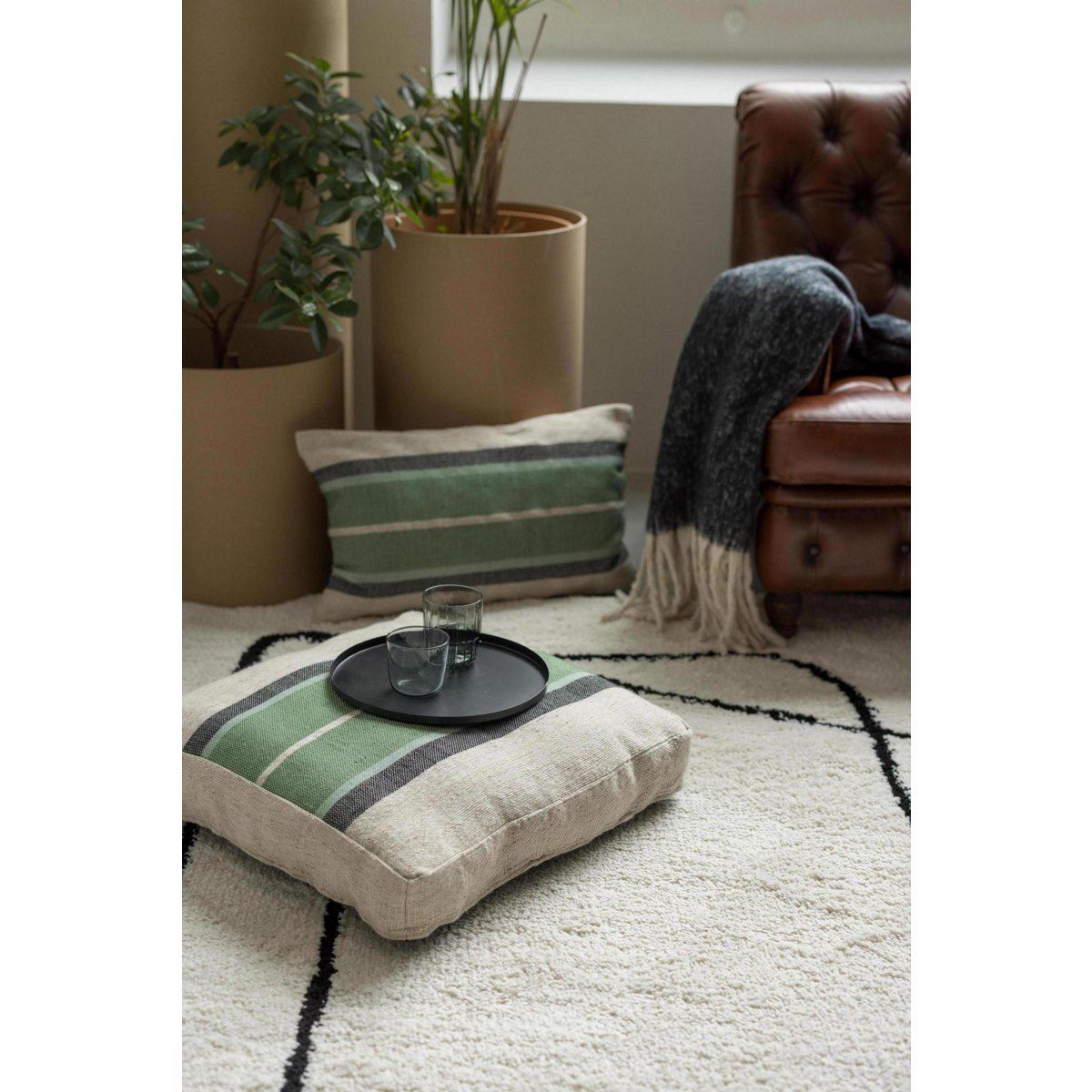 Gatsby Eucalyptus floor cushion 55 x 55 x 10 cm