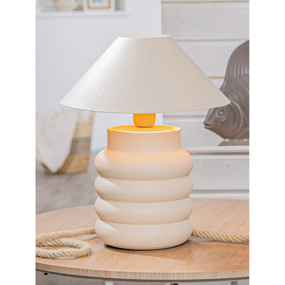 Table lamp Ripple, cream H.39 cm