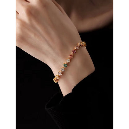 Kaleidoscope Clover Crystal Bracelet