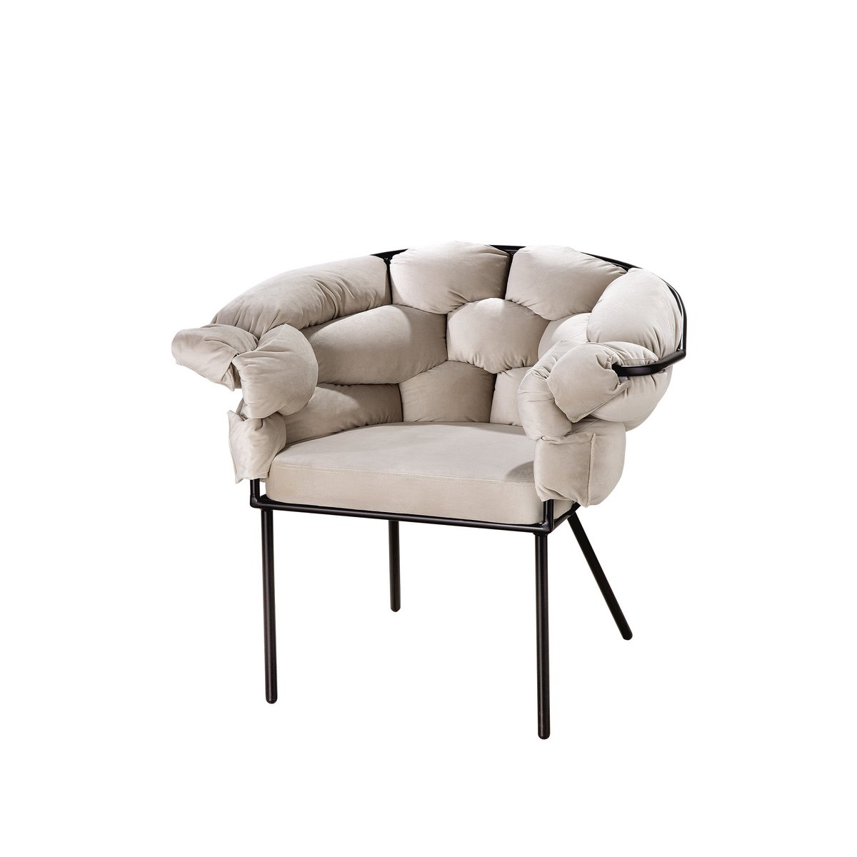 Metal upholstered chair "Connect"