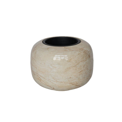 Plantenpot - Phuket glossy beige marble