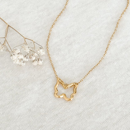 Butterfly necklace - gold